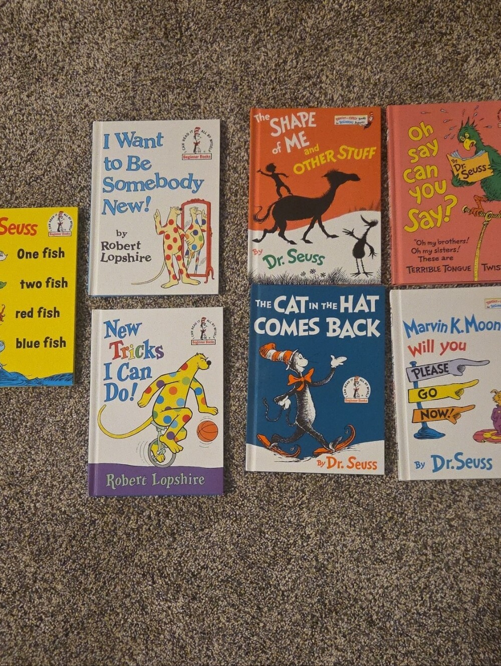 Dr. Seuss Colorful Kids Book Lot - Blue, Yellow, Orange, Red, White